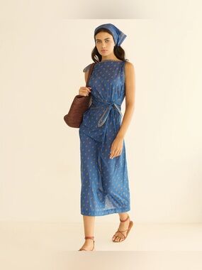 DOEN AMORETTE DRESS IN EARTHA PAISLEY, NEW WITHOUT TAGS, NEVER WORN, NO FLAWS.